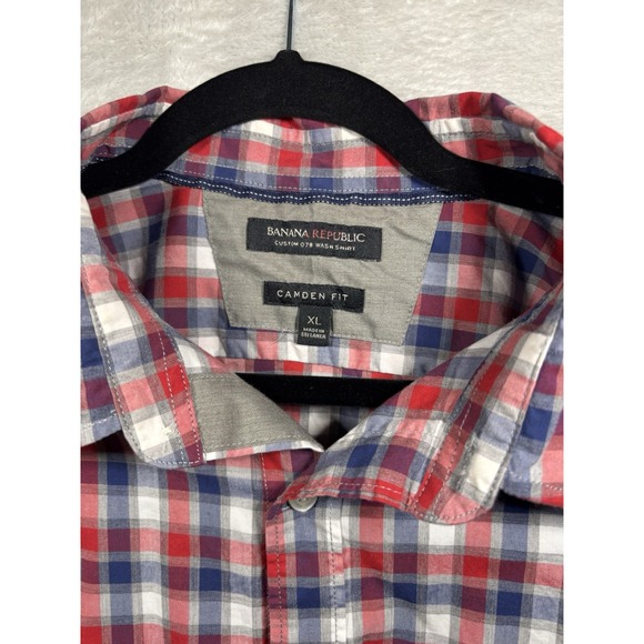 Banana Republic Men's Button-Up Shirt Plaid Camden fit xl - Picture 2 of 9